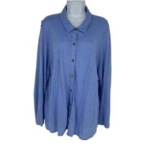 J.Jill Love Linen Women's Button-Front Long Sleeve Shirt Size XL